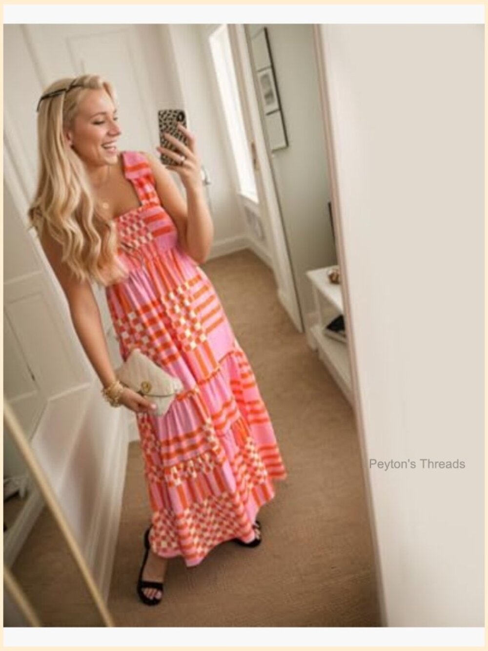 Women's Summer Maxi Dress Boho Spaghetti Straps Casual Long A-line Smocked - Picture 2 of 5